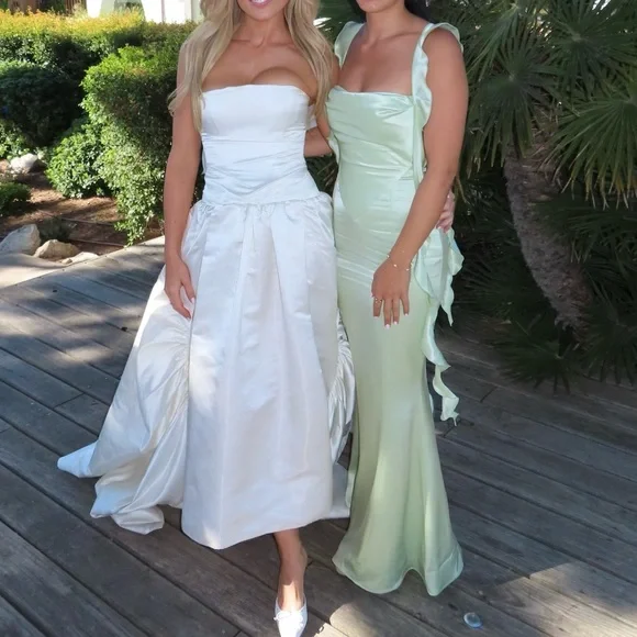 green emerald velvet dress Nana Jacqueline Caroline Dress Green main image 1